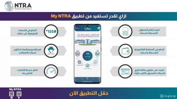 الجهاز القومي لتنظيم الاتصالات يضيف خدمات المحافظ الالكترونية لتطبيقه التفاعلي My NTRA